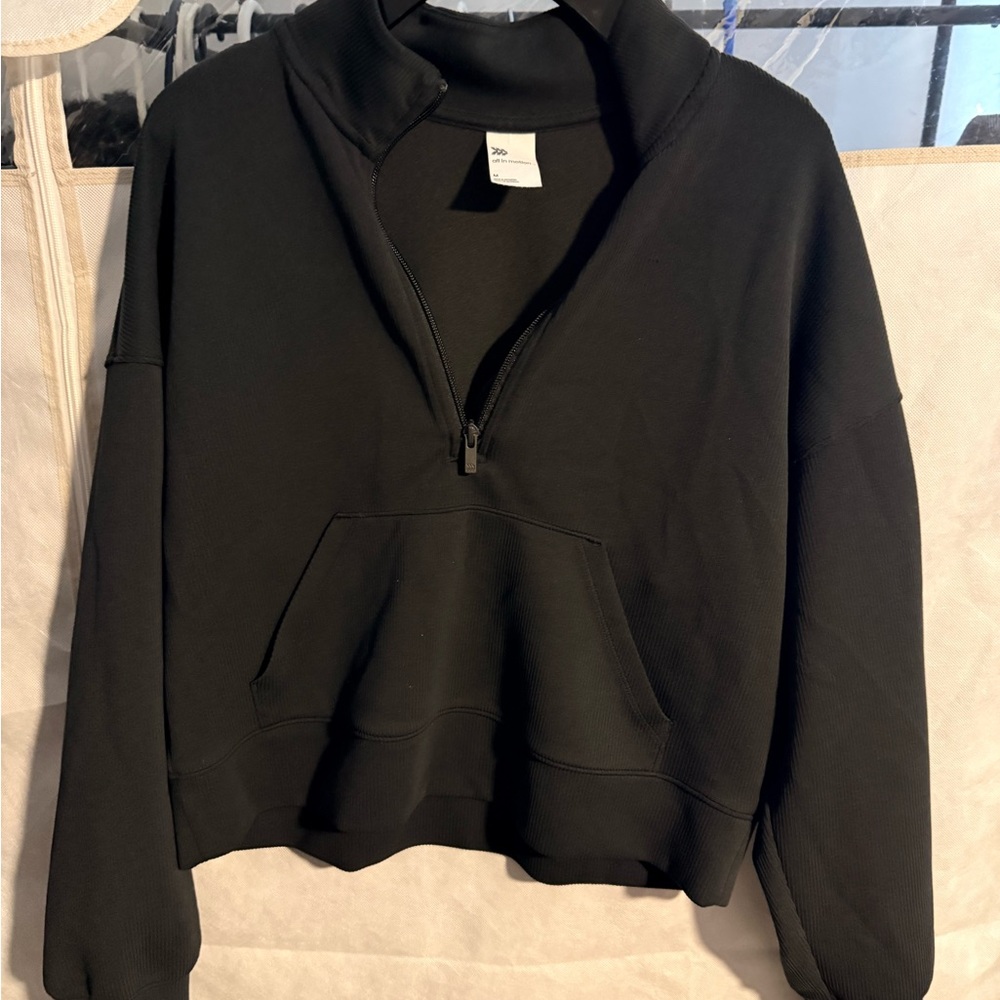 All in Motion Black Women's Half-Zip Sweatshirt